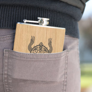 Turtle Zeichnend Flachmann