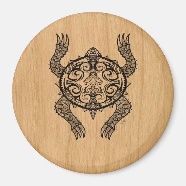 Turtle Zeichnend Magnet (Vorne)