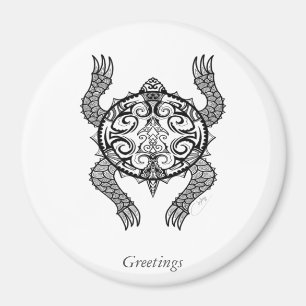 Turtle Zeichnend Magnet