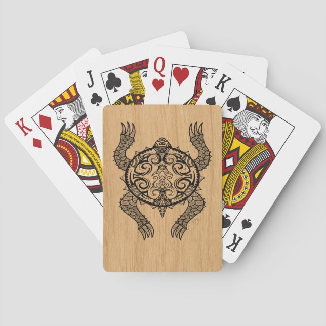 Turtle Zeichnend Spielkarten (Rückseite)