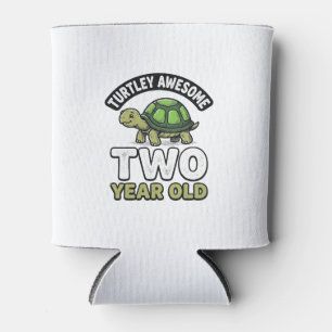 Turtle Zwei Jahre alte Geburtstags Vintage Gravur  Dosenkühler