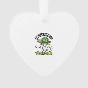Turtle Zwei Jahre alte Geburtstags Vintage Gravur Ornament