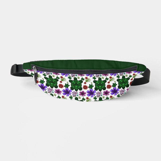 Turtles Blumenmuster  Bauchtasche (Vorderseite)
