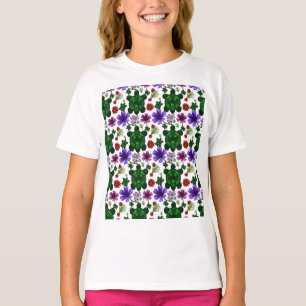 Turtles Blumenmuster T-Shirt