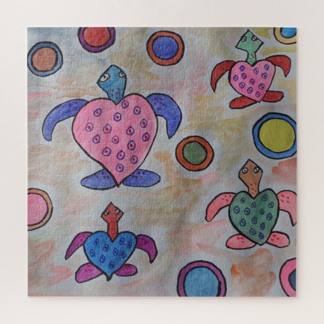 Turtles & Circles Jigsaw Puzzle (Vertikal)