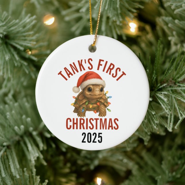 Turtle's First Christmas 2025 Keramik Ornament (Baum)