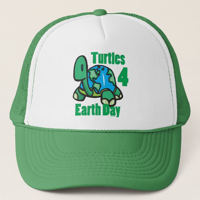 Turtles for Earth Day Hat Truckerkappe (Vorderseite)