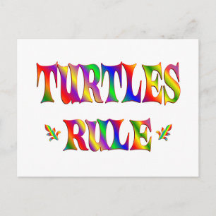 TURTLES RULE POSTKARTE