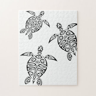 Turtles Tribal Tatoo Animal Puzzle
