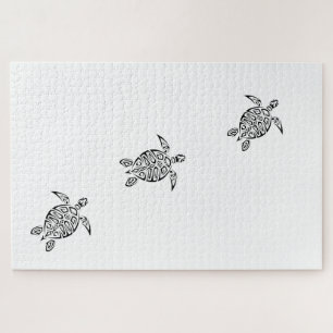 Turtles Tribal Tatoo Animal Puzzle
