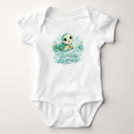 Turtley Adorable Baby Strampler