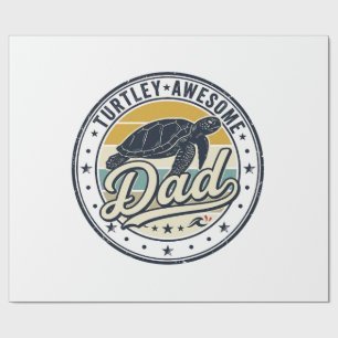 Turtley Awesome Papa Vintage Turtle Shirt Design_1 Geschenkpapier