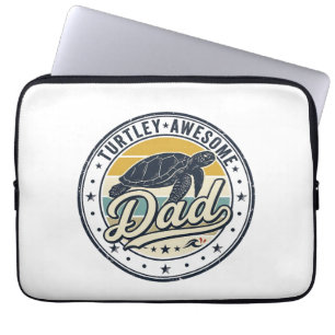 Turtley Awesome Papa Vintage Turtle Shirt Design_1 Laptopschutzhülle