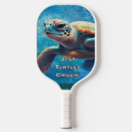 Turtley Chillin’ Fun Sea Turtle Pickleball Schläger