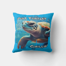 Turtley Chillin' Sea Turtle Nah-Up Friedlich Vibe Kissen