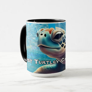 Turtley Chillin' Sea Turtle Nah-up Ocean Vibes Tasse