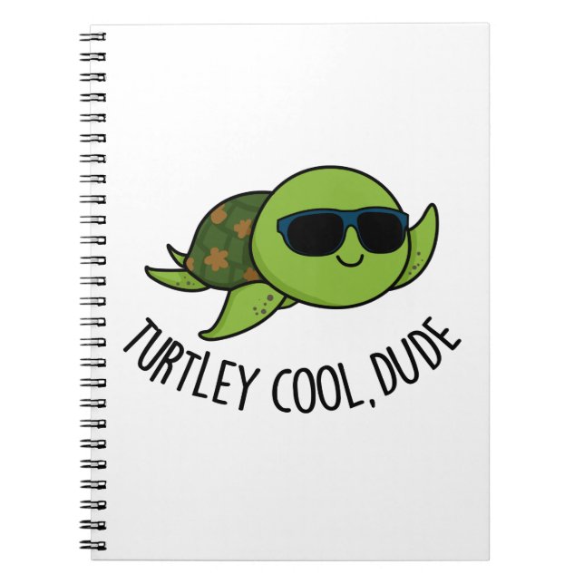 Turtley Cool Typ Funny Turtle Pub Notizblock (Vorderseite)