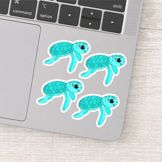 Turtley coole Meeresschildkröte Aufkleber (Detail)