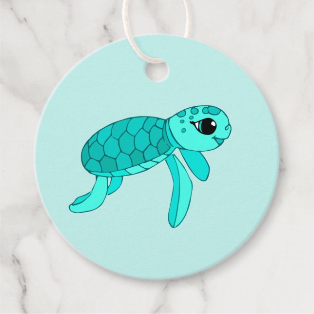 Turtley coole Meeresschildkröte Geschenkanhänger (Vorderseite)