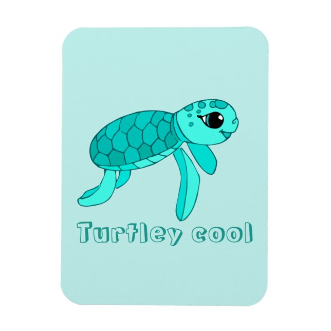 Turtley coole Meeresschildkröte Magnet (Vertikal)