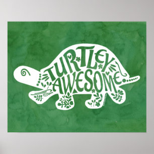 Turtley fantastische Schildkröten-lustiges Poster