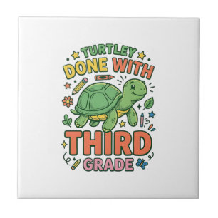 Turtley Fertig mit der dritten Klasse Schildkröten Fliese