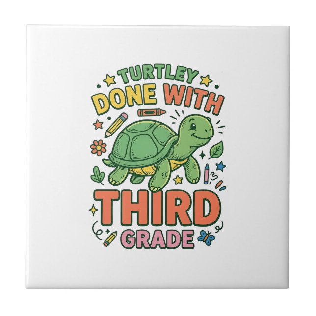 Turtley Fertig mit der dritten Klasse Schildkröten Fliese (Vorderseite)