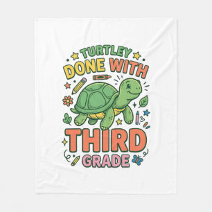 Turtley Fertig mit der dritten Klasse Turtle-Schul Fleecedecke