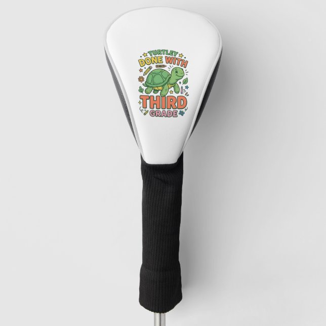 Turtley Fertig mit der dritten Klasse Turtle-Schul Golf Headcover (Vorderseite)