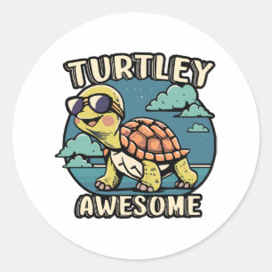 Turtley Großartig Runder Aufkleber