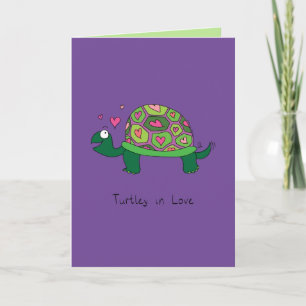 Turtley in der Liebe - Valentinins Grußkarte Karte