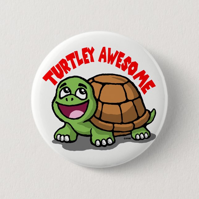 Turtley Phantastisch Button (Vorderseite)