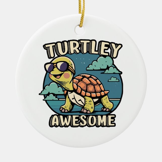 Turtley Phantastisch Keramik Ornament (Vorne)