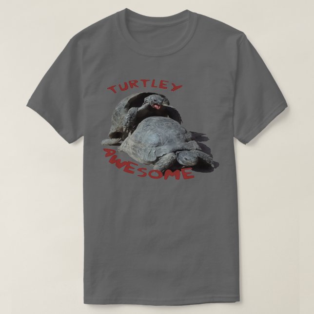 Turtley Phantastisch Mating Tortoises T-Shirt (Design vorne)