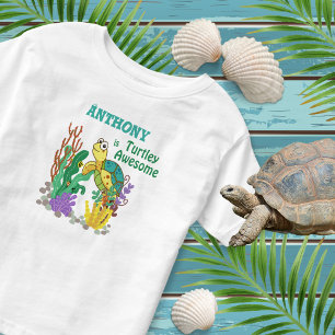 "Turtley Phantastisch" Niedliche Personalisierte S Kleinkind T-shirt