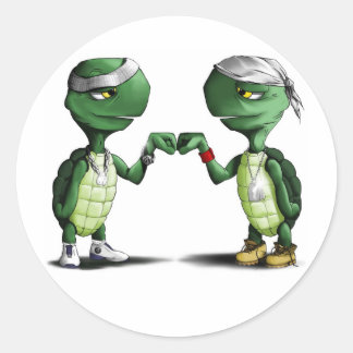 Turttles Runder Aufkleber