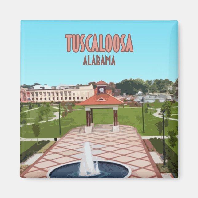 Tuscaloosa Alabama Downtown Magnet (Vorne)