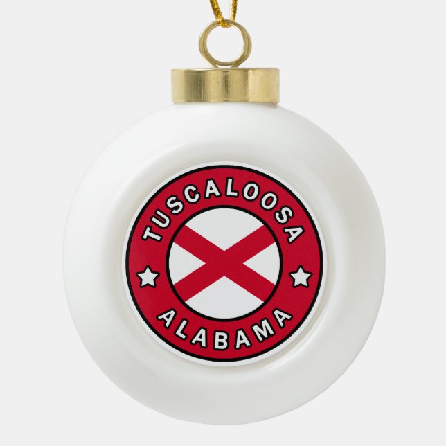 Tuscaloosa Alabama Keramik Kugel-Ornament (Vorderseite)