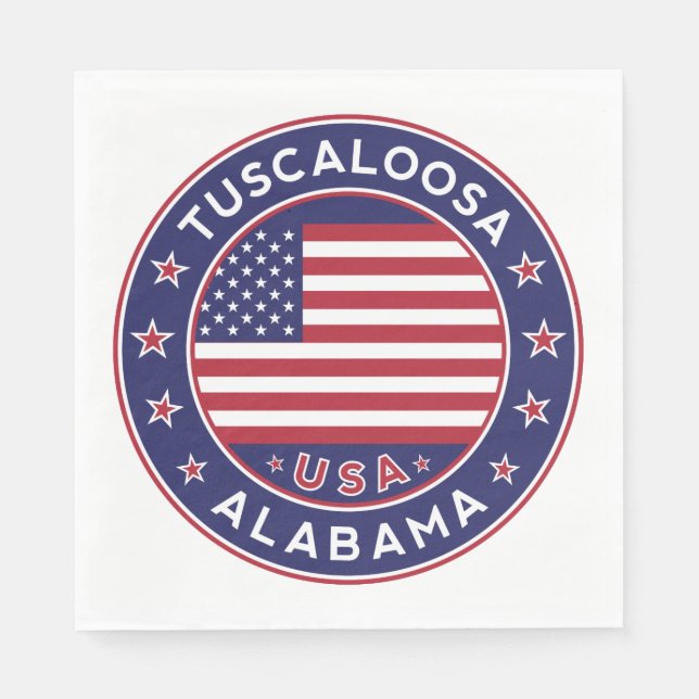 Tuscaloosa, Alabama Serviette (Vorderseite)