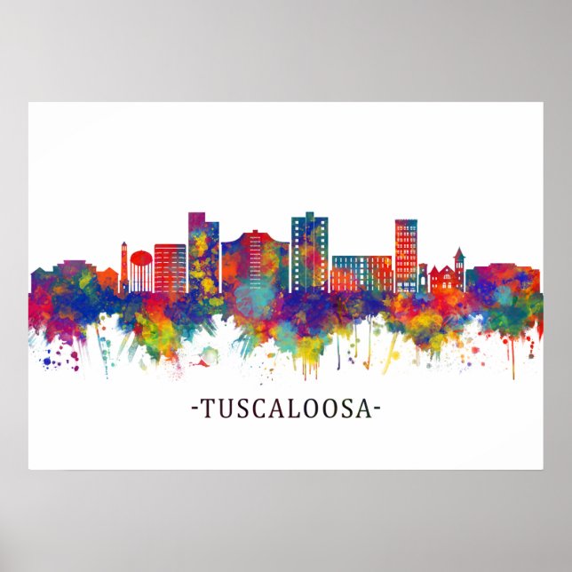 Tuscaloosa Alabama Skyline Poster (Vorne)