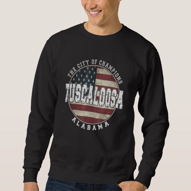 Tuscaloosa Alabama  Vintage American flag Sweatshirt (Vorderseite)