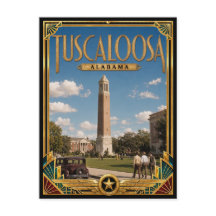 Tuscaloosa Alabama Vintage Art Deco Golden Age