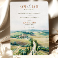 Tuscan Elegance Save the Date Italienisches Landsc