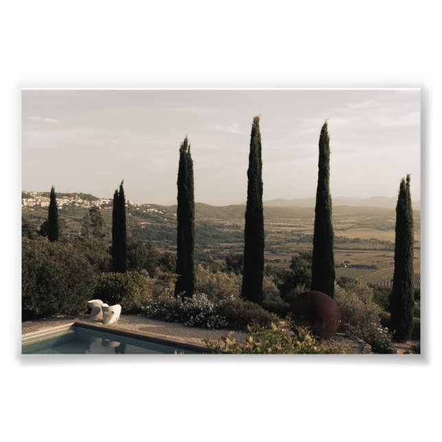 Tuscan landscape hidden behind cypresses (2024) fotodruck (Vorne)