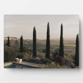 Tuscan landscape hidden behind cypresses (2024) fotoplatte