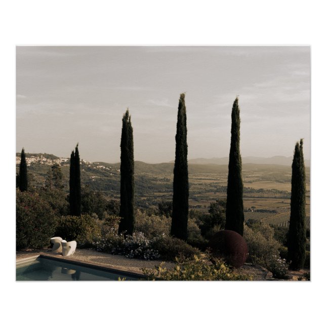 Tuscan landscape hidden behind cypresses (2024) poster (Vorderseite)