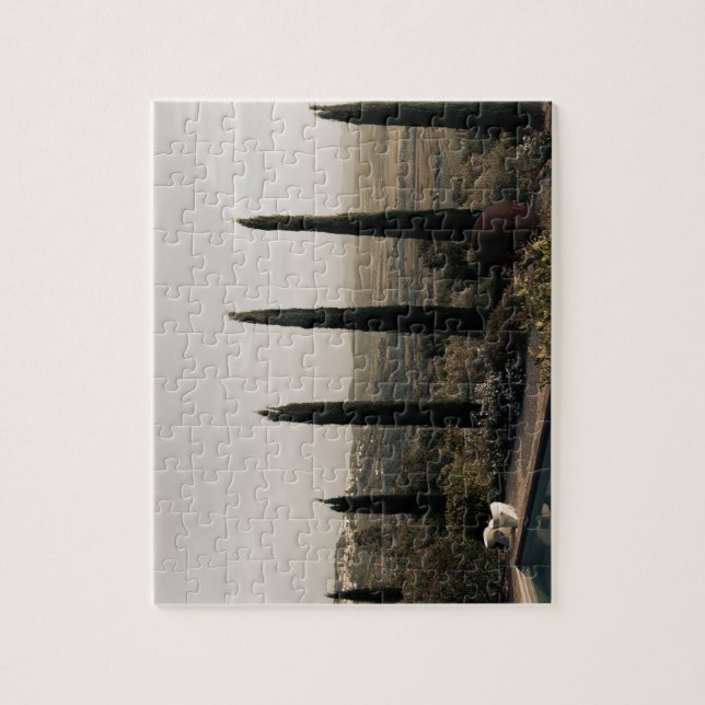 Tuscan landscape hidden behind cypresses (2024) puzzle (Vertikal)