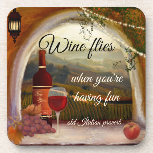 Tuscan Landscape Italian Art Wine Coasters Getränkeuntersetzer