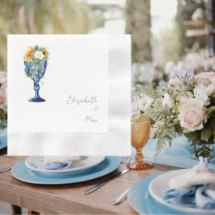 Tuscan Wedding Coined Cocktail Serviette