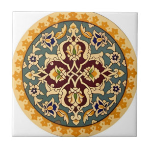 tuscan yellow green flower pattern tiles fliese
